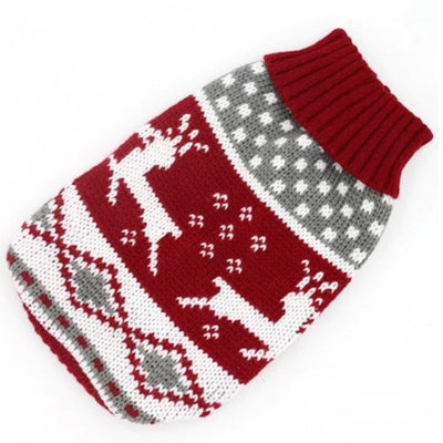 Chihuahua Puppy Chihuahua or Small Dog Red Fair Isle Christmas Jumper Chihuahua Clothes and Accessories at My Chi and Me