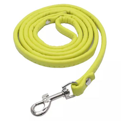 Neon Super Value Rolled PU Leather 1cm Lead 1.2 Metres Long