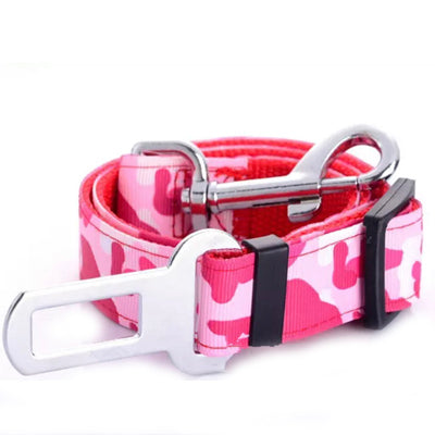 Premium Dog Seat Belt With Clip Pink Camouflage Chihuahua Clothes and Accessories at My Chi and Me