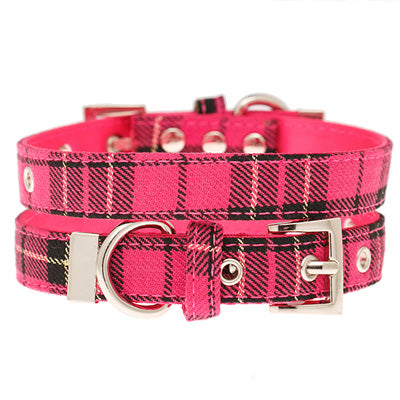 Fuchsia Pink Tartan Collar by Urban Pup Chihuahua Clothes and Accessories at My Chi and Me