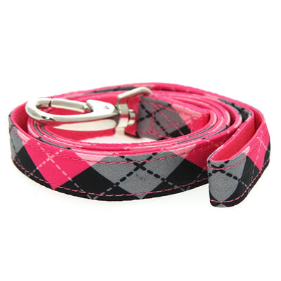 Pink Argyle Tartan Dog Lead by Urban Pup - My Chi and Me