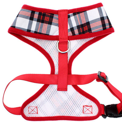 Red & White Plaid Harness by Urban Pup Chihuahua Clothes and Accessories at My Chi and Me