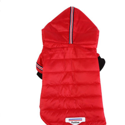 Lightweight Sporty Padded Chihuahua Puppy or Small Dog Hooded Coat Red - My Chi and Me