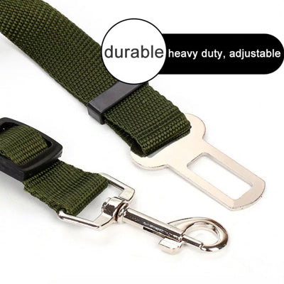 Premium Dog Seat Belt With Clip Army Green Chihuahua Clothes and Accessories at My Chi and Me